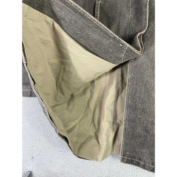 Women's XL‎ Taupe Trench Coat Button Front Lined Long Jacket Utility Style - Picture 5 of 10